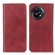 Funda de Cuero Cartera con Soporte Carcasa A02D para OnePlus 11R 5G Rojo