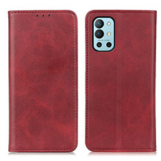 Funda de Cuero Cartera con Soporte Carcasa A02D para OnePlus 9R 5G Rojo