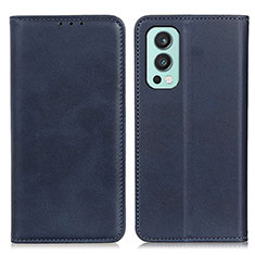 Funda de Cuero Cartera con Soporte Carcasa A02D para OnePlus Nord 2 5G Azul