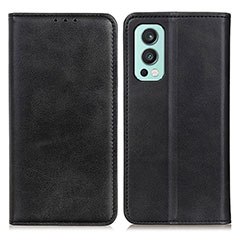 Funda de Cuero Cartera con Soporte Carcasa A02D para OnePlus Nord 2 5G Negro