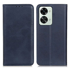 Funda de Cuero Cartera con Soporte Carcasa A02D para OnePlus Nord 2T 5G Azul