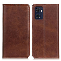 Funda de Cuero Cartera con Soporte Carcasa A02D para OnePlus Nord CE 2 5G Marron