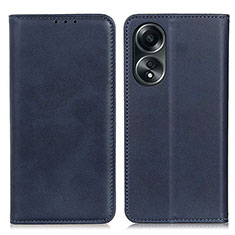 Funda de Cuero Cartera con Soporte Carcasa A02D para Oppo A18 Azul