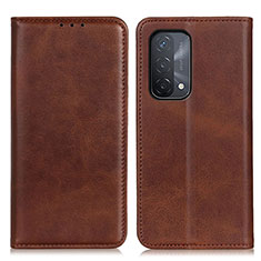 Funda de Cuero Cartera con Soporte Carcasa A02D para Oppo A54 5G Marron