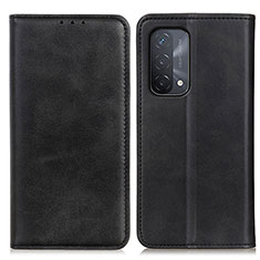 Funda de Cuero Cartera con Soporte Carcasa A02D para Oppo A74 5G Negro