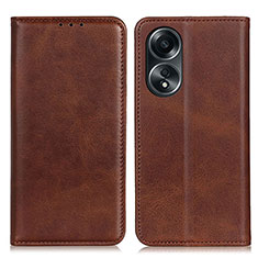 Funda de Cuero Cartera con Soporte Carcasa A02D para Oppo A78 4G Marron