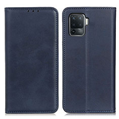 Funda de Cuero Cartera con Soporte Carcasa A02D para Oppo A94 4G Azul