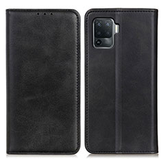 Funda de Cuero Cartera con Soporte Carcasa A02D para Oppo A94 4G Negro