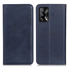 Funda de Cuero Cartera con Soporte Carcasa A02D para Oppo A95 4G Azul