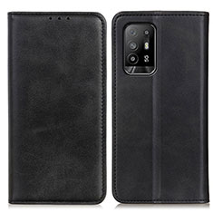 Funda de Cuero Cartera con Soporte Carcasa A02D para Oppo A95 5G Negro