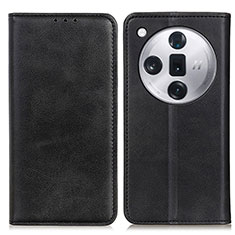 Funda de Cuero Cartera con Soporte Carcasa A02D para Oppo Find X7 Ultra 5G Negro