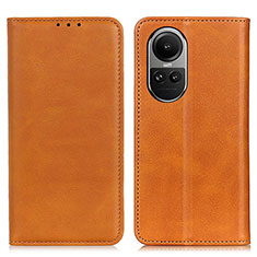 Funda de Cuero Cartera con Soporte Carcasa A02D para Oppo Reno10 5G Marron Claro