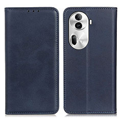 Funda de Cuero Cartera con Soporte Carcasa A02D para Oppo Reno11 Pro 5G Azul