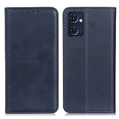 Funda de Cuero Cartera con Soporte Carcasa A02D para Oppo Reno7 5G Azul