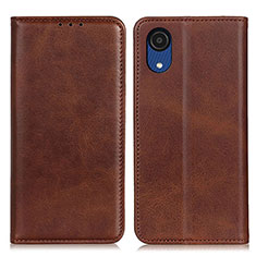 Funda de Cuero Cartera con Soporte Carcasa A02D para Samsung Galaxy A03 Core Marron