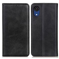 Funda de Cuero Cartera con Soporte Carcasa A02D para Samsung Galaxy A03 Core Negro