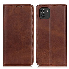 Funda de Cuero Cartera con Soporte Carcasa A02D para Samsung Galaxy A03 Marron