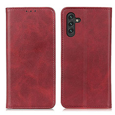 Funda de Cuero Cartera con Soporte Carcasa A02D para Samsung Galaxy A04s Rojo