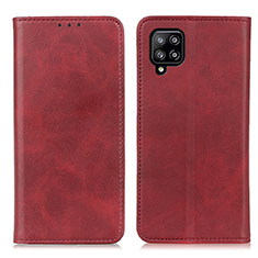 Funda de Cuero Cartera con Soporte Carcasa A02D para Samsung Galaxy A22 4G Rojo