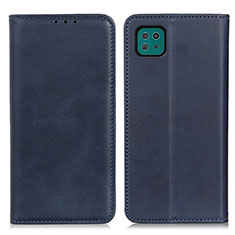 Funda de Cuero Cartera con Soporte Carcasa A02D para Samsung Galaxy A22 5G Azul