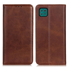 Funda de Cuero Cartera con Soporte Carcasa A02D para Samsung Galaxy A22 5G Marron