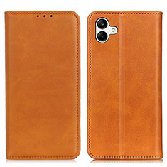 Funda de Cuero Cartera con Soporte Carcasa A02D para Samsung Galaxy F04 Marron Claro