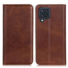 Funda de Cuero Cartera con Soporte Carcasa A02D para Samsung Galaxy M32 4G Marron