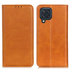 Funda de Cuero Cartera con Soporte Carcasa A02D para Samsung Galaxy M32 4G Marron Claro