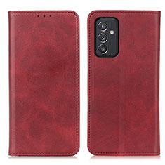 Funda de Cuero Cartera con Soporte Carcasa A02D para Samsung Galaxy Quantum4 5G Rojo