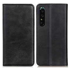 Funda de Cuero Cartera con Soporte Carcasa A02D para Sony Xperia 1 IV Negro