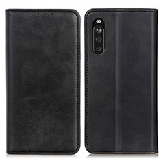 Funda de Cuero Cartera con Soporte Carcasa A02D para Sony Xperia 10 III Lite Negro