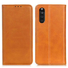 Funda de Cuero Cartera con Soporte Carcasa A02D para Sony Xperia 10 III SO-52B Marron Claro