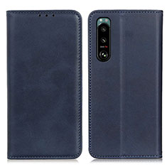 Funda de Cuero Cartera con Soporte Carcasa A02D para Sony Xperia 5 III SO-53B Azul