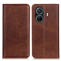 Funda de Cuero Cartera con Soporte Carcasa A02D para Vivo T1 5G Marron