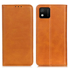 Funda de Cuero Cartera con Soporte Carcasa A02D para Wiko Y52 Marron Claro