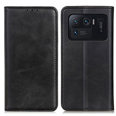 Funda de Cuero Cartera con Soporte Carcasa A02D para Xiaomi Mi 11 Ultra 5G Negro