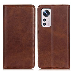 Funda de Cuero Cartera con Soporte Carcasa A02D para Xiaomi Mi 12 Lite 5G Marron