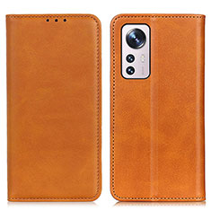 Funda de Cuero Cartera con Soporte Carcasa A02D para Xiaomi Mi 12 Lite 5G Marron Claro