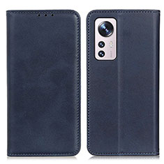 Funda de Cuero Cartera con Soporte Carcasa A02D para Xiaomi Mi 12 Pro 5G Azul