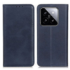 Funda de Cuero Cartera con Soporte Carcasa A02D para Xiaomi Mi 14 5G Azul