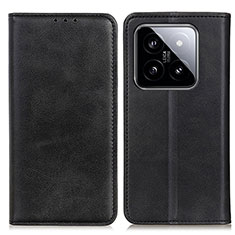 Funda de Cuero Cartera con Soporte Carcasa A02D para Xiaomi Mi 14 Pro 5G Negro