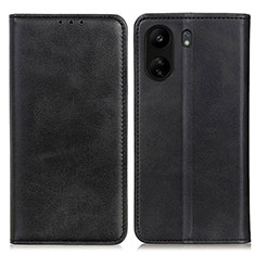 Funda de Cuero Cartera con Soporte Carcasa A02D para Xiaomi Poco C65 Negro