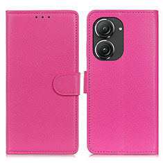 Funda de Cuero Cartera con Soporte Carcasa A03D para Asus Zenfone 9 Morado