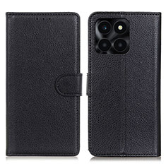 Funda de Cuero Cartera con Soporte Carcasa A03D para Huawei Honor X8b Negro