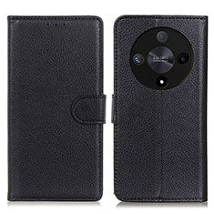 Funda de Cuero Cartera con Soporte Carcasa A03D para Huawei Honor X9b 5G Negro