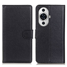 Funda de Cuero Cartera con Soporte Carcasa A03D para Huawei Nova 11 Negro