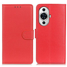 Funda de Cuero Cartera con Soporte Carcasa A03D para Huawei Nova 11 Rojo