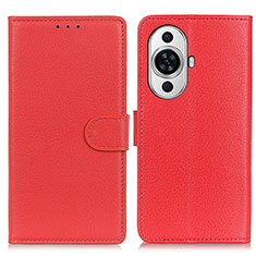 Funda de Cuero Cartera con Soporte Carcasa A03D para Huawei Nova 11 Ultra Rojo