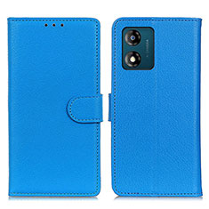 Funda de Cuero Cartera con Soporte Carcasa A03D para Motorola Moto E13 Azul Cielo