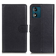 Funda de Cuero Cartera con Soporte Carcasa A03D para Motorola Moto E13 Negro